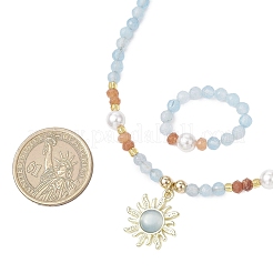 White Jade Jewerly Sets&nbsp;SJEW-JS01338