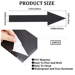 PVC Self Adhesive Arrow Label Stickers&nbsp;DIY-WH0504-18J
