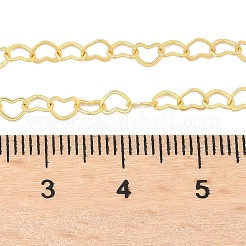 Brass Heart Link Chains Necklace for Women&nbsp;NJEW-P265-39G