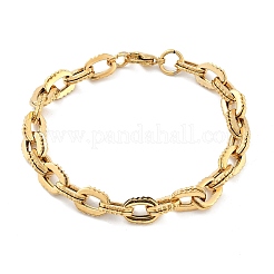 304 Stainless Steel Double Cable Link Chain Bracelets for Women Men&nbsp;BJEW-F488-36G