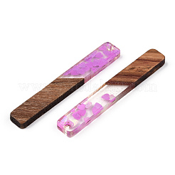Transparent Resin & Walnut Wood Big Pendants&nbsp;RESI-N039-58C