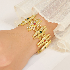 Alloy Micro Pave Cubic Zirconia Link Chain Bracelets for Women&nbsp;AN7540