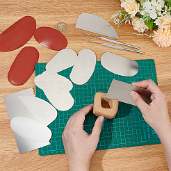Stainless Steel Pottery Clay Carving Curved Clapper Tool&nbsp;DIY-FG0005-51