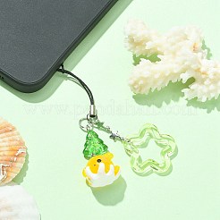 Acrylic & Glass & Alloy Pendant Mobile Straps&nbsp;KEYC-FZ00009