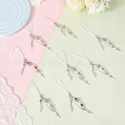 8Pcs Acrylic & Glass Mobile Straps&nbsp;HJEW-SC00145