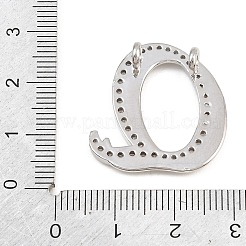 Brass Micro Pave Clear Cubic Zirconia Pendants&nbsp;CU-CBA8481-01P-Q