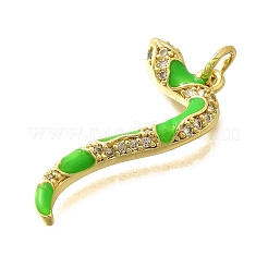 Brass Micro Pave Cubic Zirconia Pendants&nbsp;KK-I724-A07