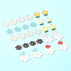 28Pcs 10 Styles Alloy Enamel Pendants&nbsp;ENAM-FS0002-16