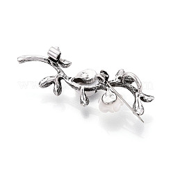 Branch and Flower Natural Shell Brooch Pin&nbsp;G-N333-008A-RS