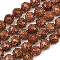 Synthetic Goldstone Beads Strands&nbsp;GG-CBA199E-F01-10mm