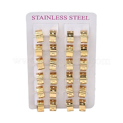 201 Stainless Steel Wide Huggie Hoop Earrings&nbsp;EJEW-D354-13G