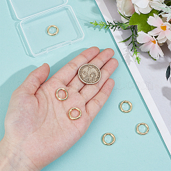 6Pcs Brass Spring Gate Rings&nbsp;KK-BC0014-90