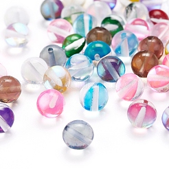 50Pcs 10 Colors Synthetic Moonstone Beads Strands&nbsp;G-YW0001-08