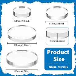 4Pcs 4 Styles Acrylic Display Pedestals for Cosmetic&nbsp;ODIS-BC0001-25A