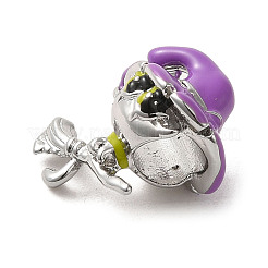 Halloween Brass Enamel European Beads&nbsp;KK-A203-04A-P