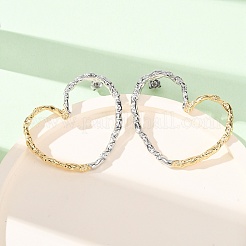 Hollow Heart 316 Stainless Steel Stud Earrings&nbsp;EJEW-Z160-01GP