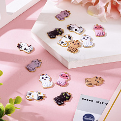 14Pcs 7 Styles Rack Plating Alloy Enamel Pendants&nbsp;FIND-TA0005-24