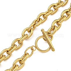 304 Stainless Steel Cable Chain Necklaces for Men Women&nbsp;NJEW-G152-01G