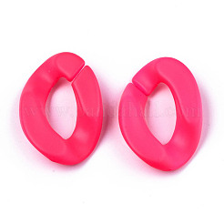 Opaque Spray Painted Acrylic Linking Rings&nbsp;X-OACR-R249-03B