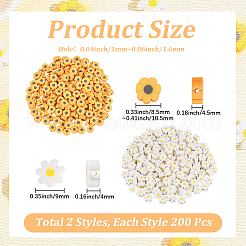 400pcs Flower Handmade Polymer Clay Beads&nbsp;CLAY-PA0001-28