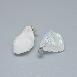 Electroplate Natural Crystal Pendants&nbsp;G-S282-15A
