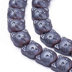 Non-magnetic Synthetic Hematite Kitten Beads Strands&nbsp;G-F613-15