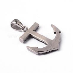 316 Surgical Stainless Steel Rhinestone Pendants&nbsp;STAS-L184-043