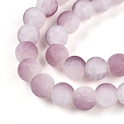 Crackle Glass Beads Strands&nbsp;GLAA-N009-10mm-05