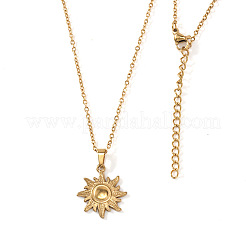 Vintage 306 Stainless Steel Sun Pendant Necklaces for Women&nbsp;IP0295