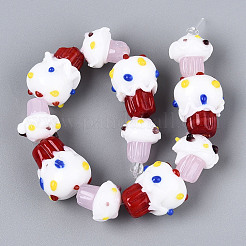Handmade Lampwork Beads Strands&nbsp;LAMP-N028-12