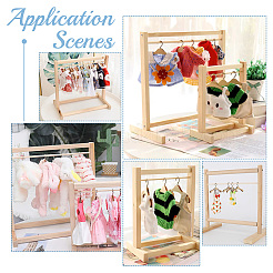 AHADEMAKER 30Pcs Miniature Wood Doll Clothes Hangers&nbsp;DOLL-GA0001-08