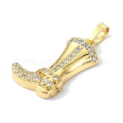 Rack Plating Brass Pave Cubic Zirconia Pendants&nbsp;KK-M282-41G