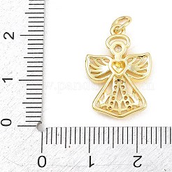 Brass Micro Pave Cubic Zirconia Pendants&nbsp;KK-F938-38G-04