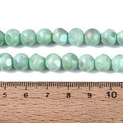 Ombre Effect Dyed Electroplate Opaque Glass Beads Strands&nbsp;EGLA-Q130-01A-09