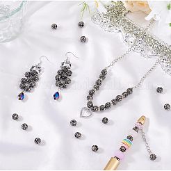 100Pcs Pave Disco Ball Beads&nbsp;FIND-PH0022-10