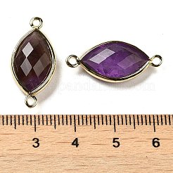 Natural Amethyst Faceted Connector Charms&nbsp;G-K347-03G-05