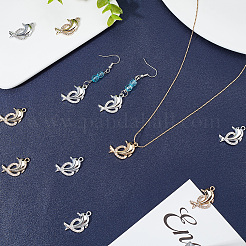 32Pcs 2 Colors Alloy Rhinestone Pendants&nbsp;FIND-AR0003-43