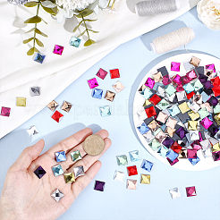 180Pcs 12 Colors Flat Back Glass Rhinestone Cabochons&nbsp;GLAA-PH0003-76