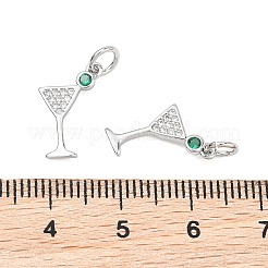 SHEGRACE Brass Micro Pave Cubic Zirconia Pendants&nbsp;XGRQ1U254-380P