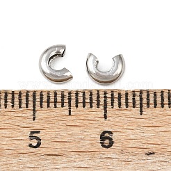 Tarnish Resistant 304 Stainless Steel Crimp Beads Covers&nbsp;STAS-L215-10P