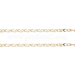 Ion Plating(IP) 304 Stainless Steel Dapped Oval Link Chains&nbsp;CHS-G027-01G