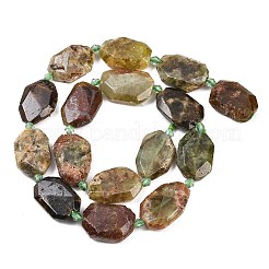 Natural Green Garnet Beads Strands&nbsp;G-B125-P24-01