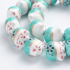 Handmade Printed Porcelain Beads&nbsp;PORC-G004-C02