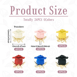 24Pcs 6 Colors Spray Painted Alloy Charms&nbsp;FIND-TA0003-29