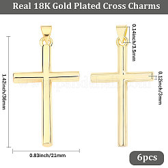 6Pcs Rack Plating Brass Pendants&nbsp;KK-BBC0024-57