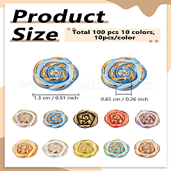 100Pcs 10 Colors Transparent Acrylic Buttons&nbsp;BUTT-LP0001-45