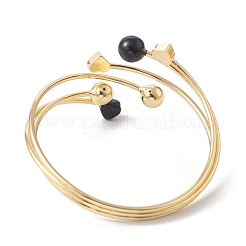 Brass Cuff Bangles&nbsp;BJEW-A134-01G-07