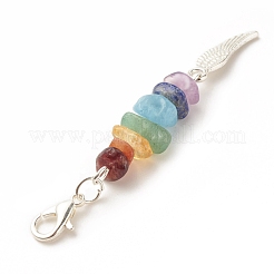 Chakra Theme Natural Gemstone Pendant Decorations&nbsp;HJEW-JM00645-01