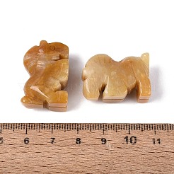 Natural Topaz Jade Horse Figurine&nbsp;DJEW-N005-01E