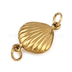 304 Stainless Steel Shell Shaped Connector Charms&nbsp;STAS-P407-03B-G